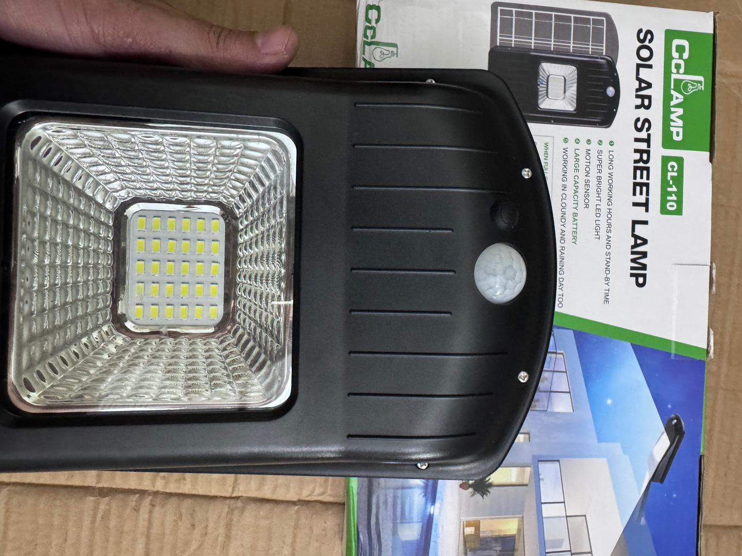 Lot Imported 30W Solar Street Lamp with Motion Sensor – Outdoor Waterproof LED Light Pakistan