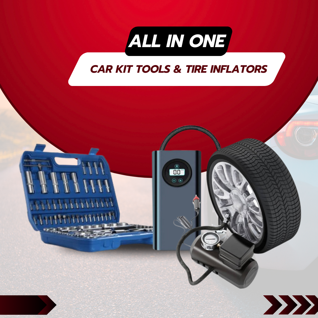 All in One Car Kit Tool and Tire Inflators