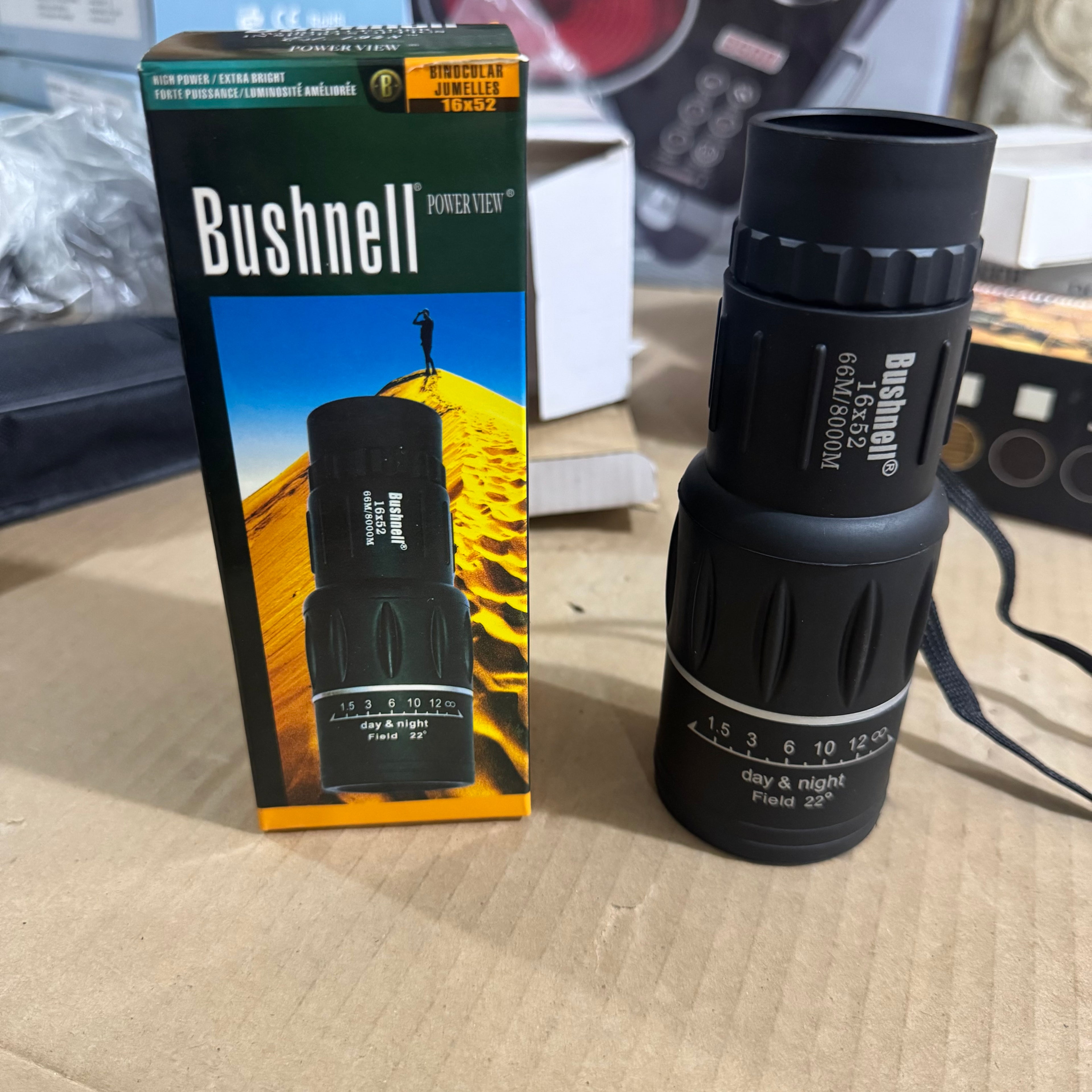16x52 Bushnell Monocular Telescope | High Power Day & Night Vision | Lot Imported