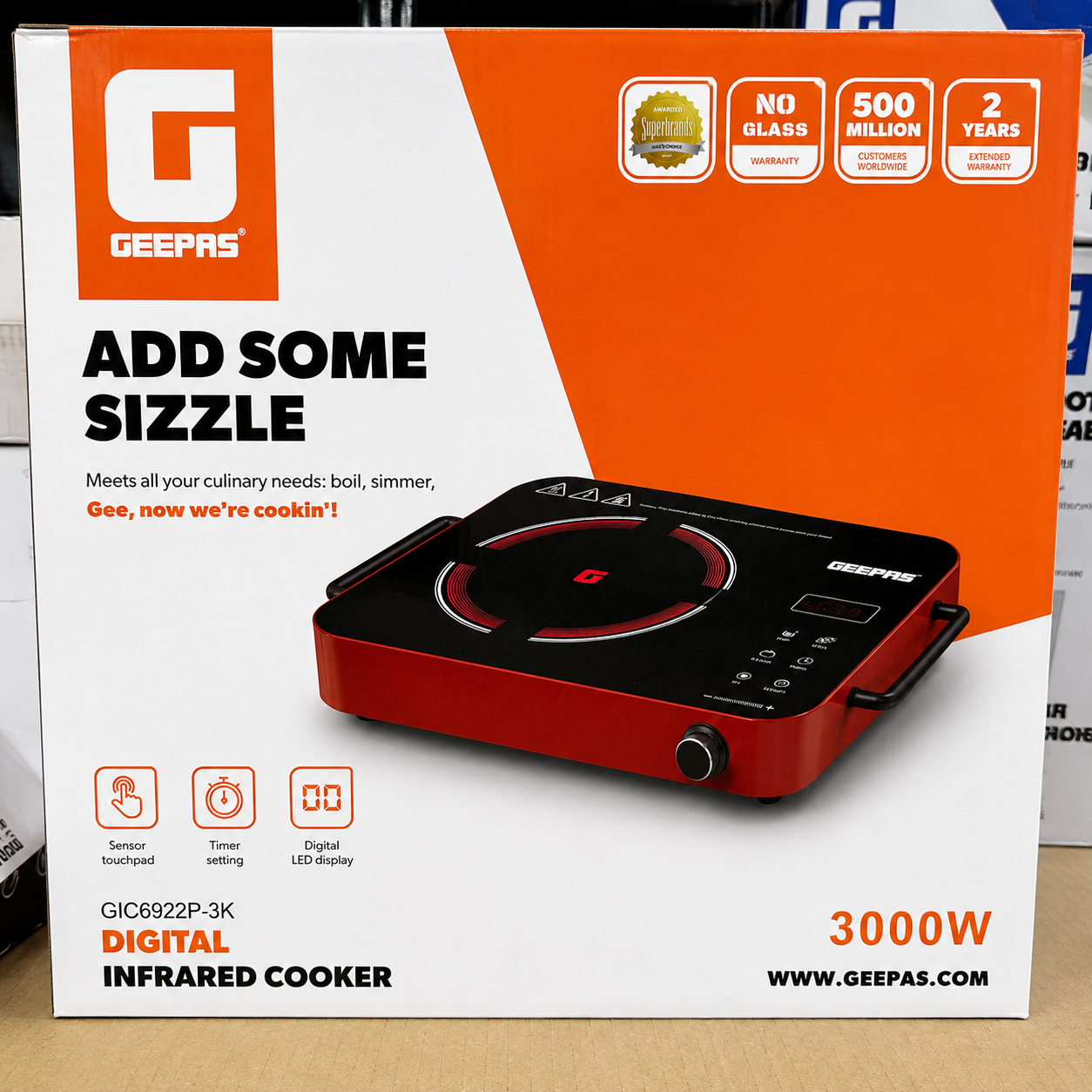 Geepas Digital Infrared Cooker GIC6922P-3K