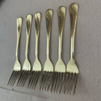 5 Pieces Premium Gold Stainless Steel Fork Set