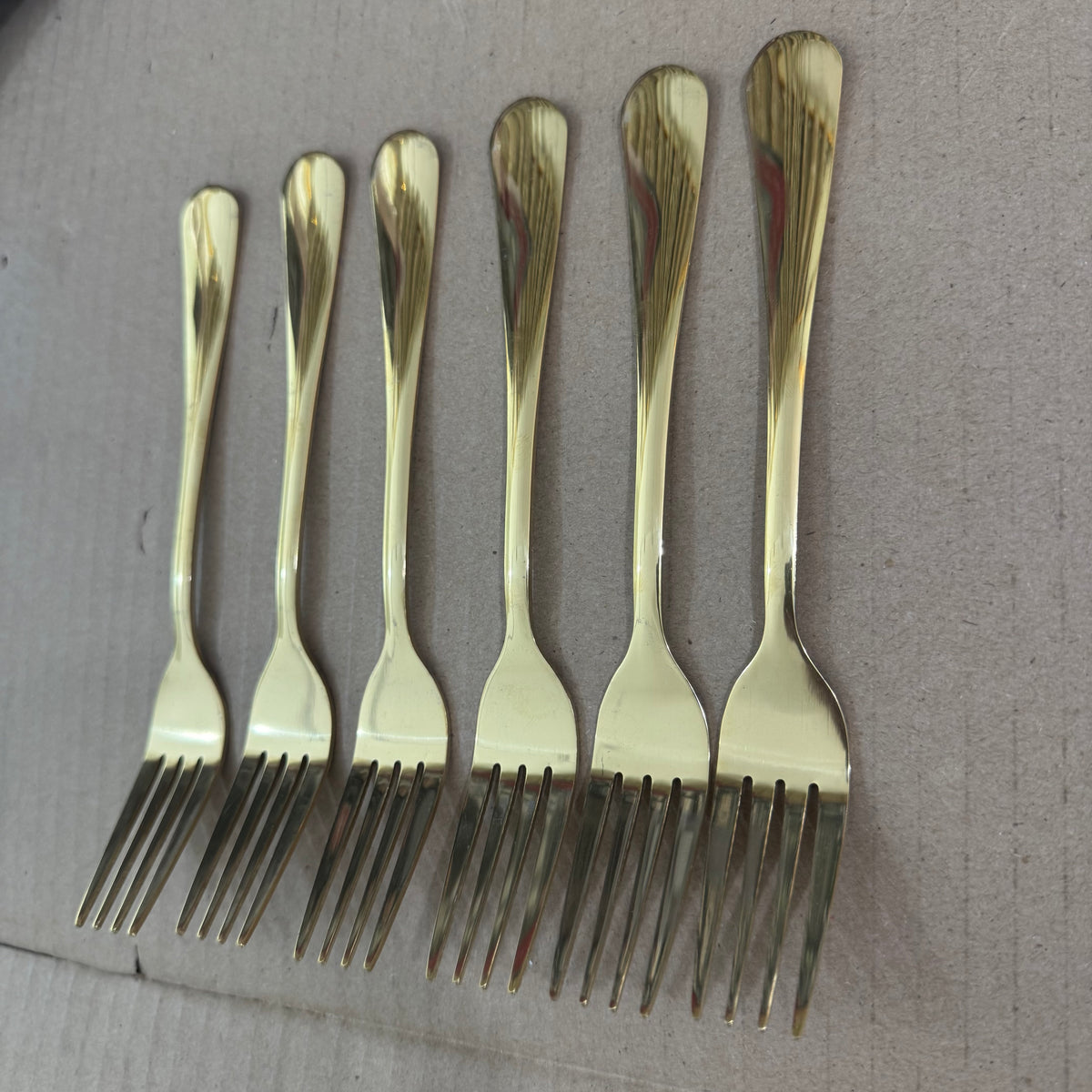 5 Pieces Premium Gold Stainless Steel Fork Set