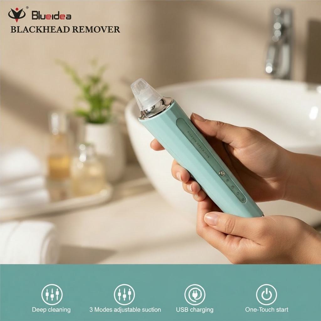 Lot Imported Blueidea Electric Blackhead Remover – Deep Pore Cleansing Vacuum