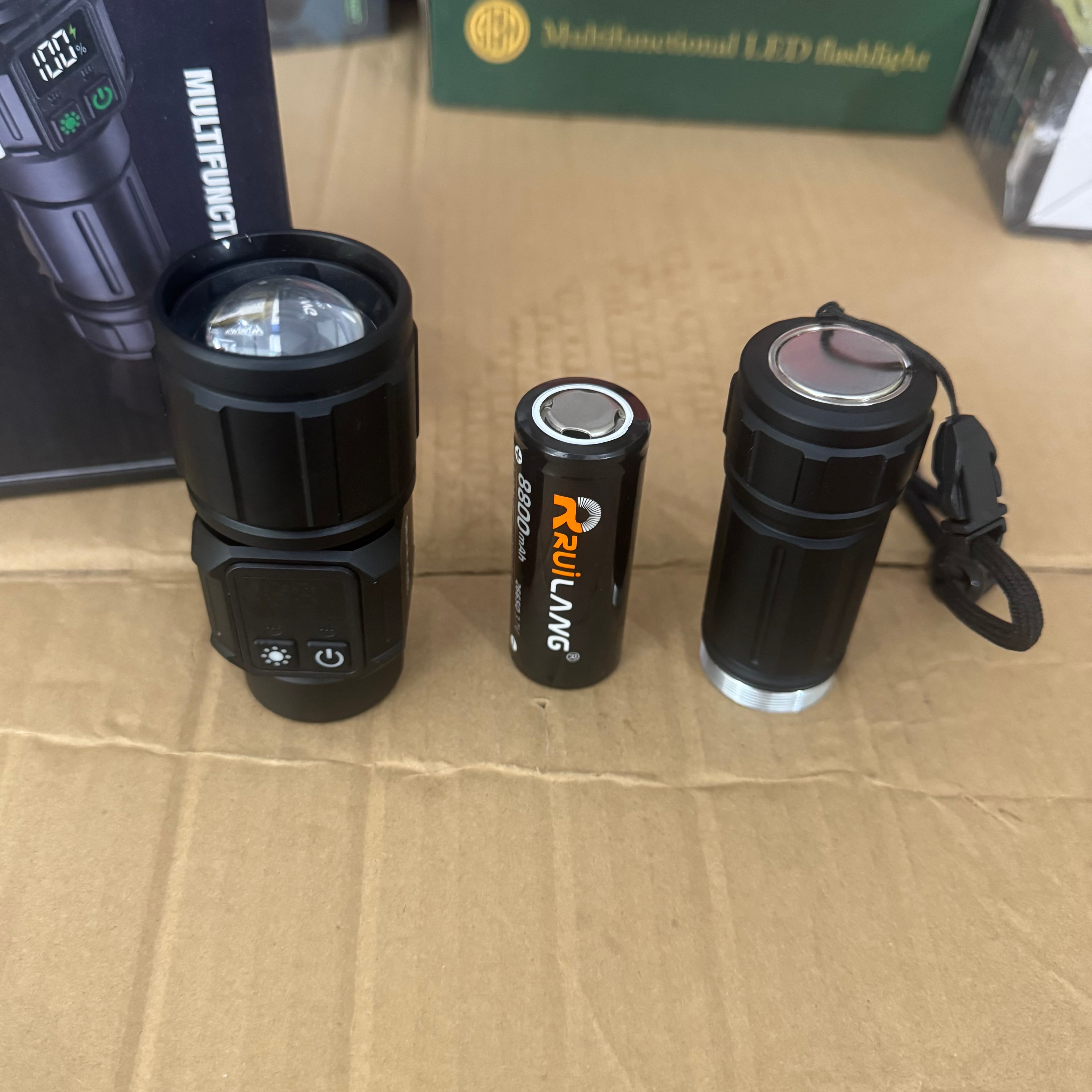 Lot Imported RuiLang RL-S2305C Multifunctional TG+COB Zoom Flashlight