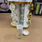 Lot Imported 12 Jar Rotating Spice Carousel – Stainless Steel Kitchen Spice Rack
