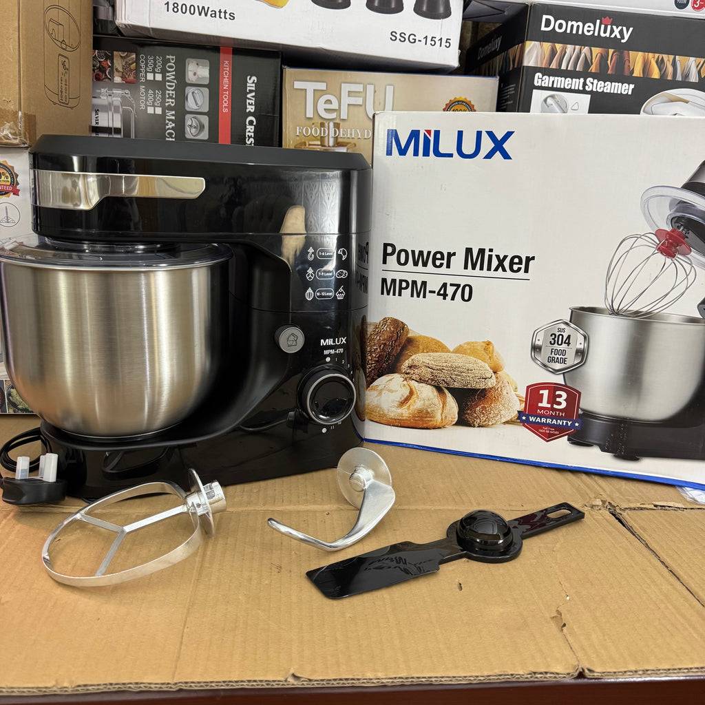 Milux 550W Power Mixer MPM-470 – 4.7L Lot Imported