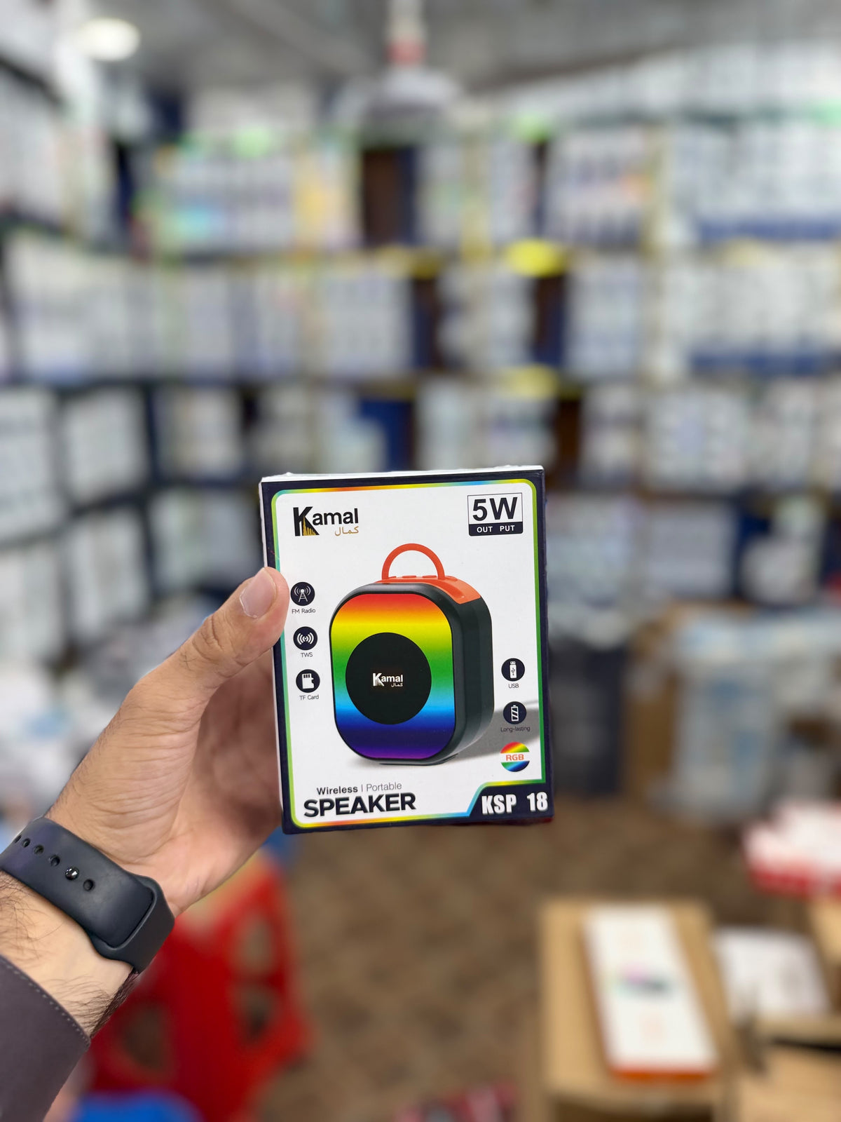 Kamal KSP-18 Portable Wireless Bluetooth Speaker 5W with RGB LED Lights