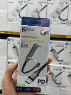 Kamal K123 24W Fast Charging Cable with Phone Stand – Durable USB Cable