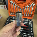 61-Pcs Professional Chrome Vanadium Socket & Wrench Tool Set German