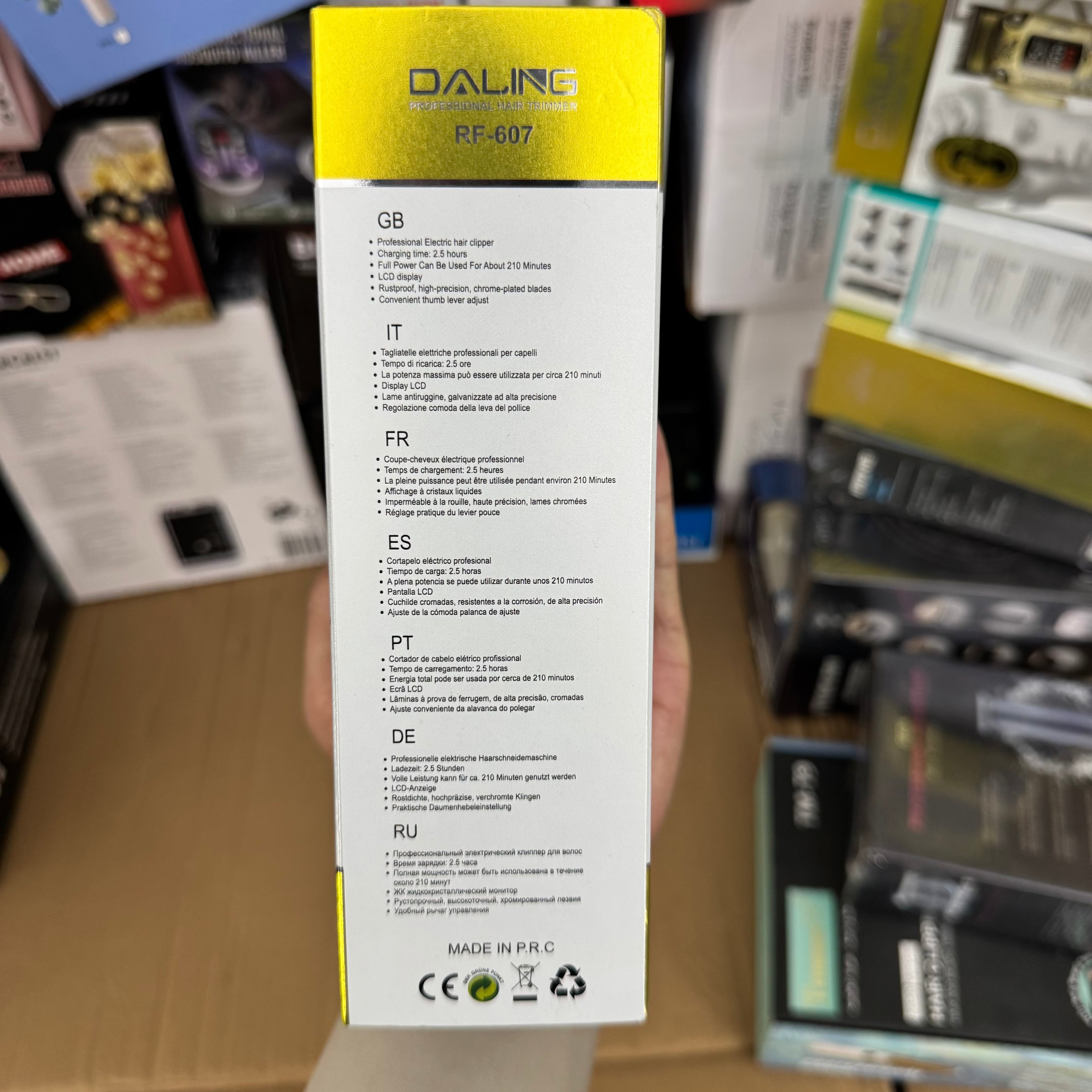 Lot Imported Daling RF-607 Professional Hair Trimmer - 1200mAh USB Rechargeable