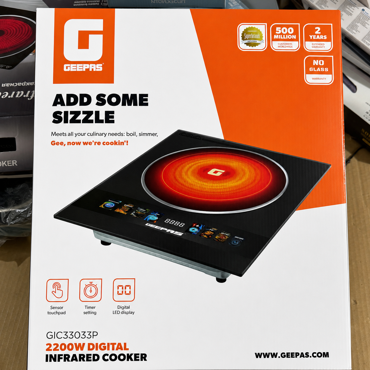 Geepas 2200W Digital Infrared Cooker GIC33033P