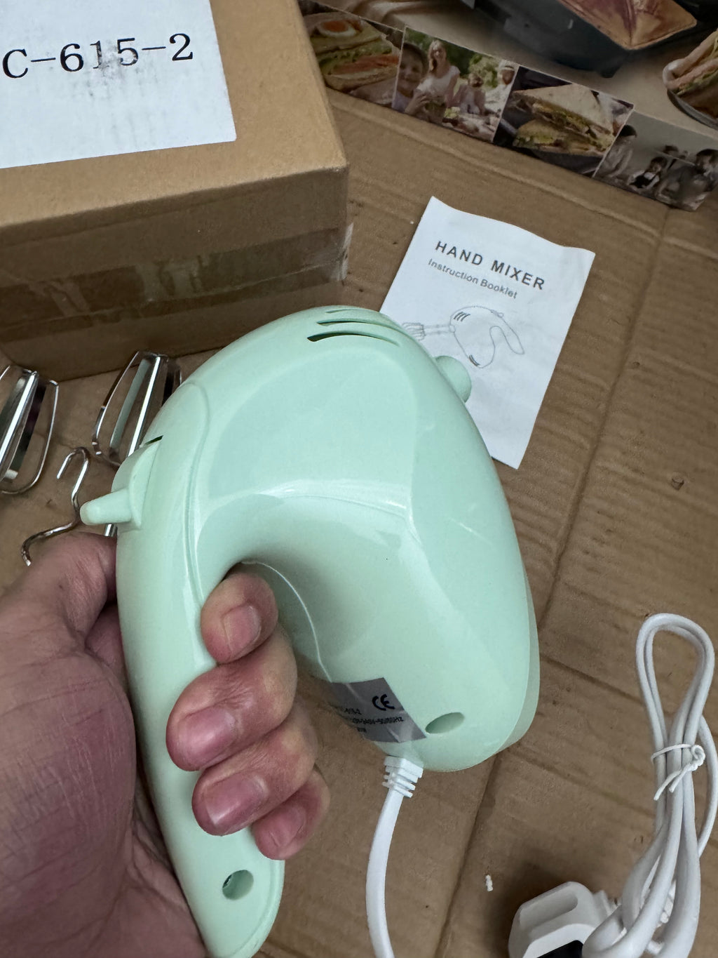 Lot Imported Electric Hand Mixer with Beaters & Dough Hooks – Turbo Kitchen Mixer Pakistan