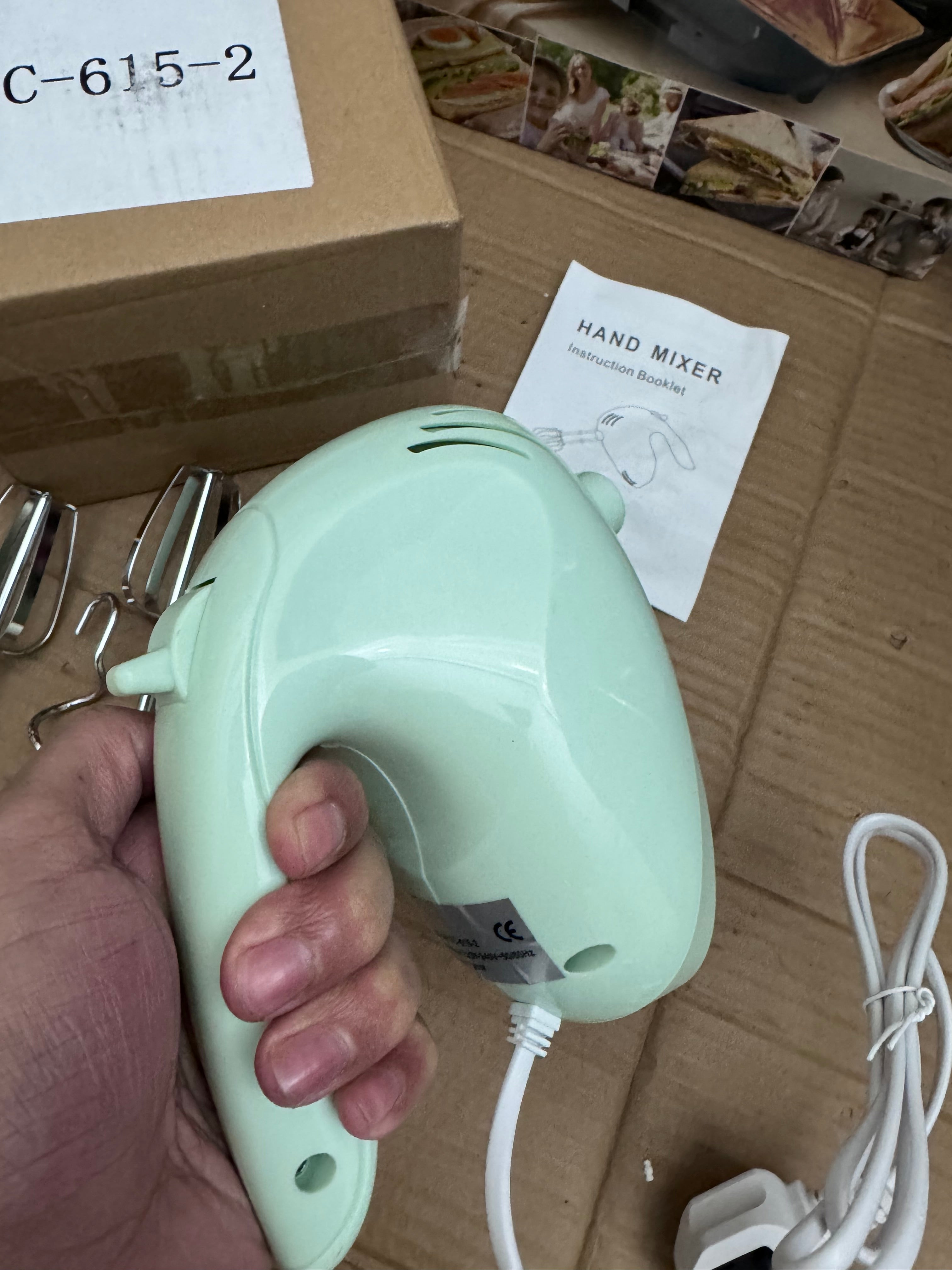 Lot Imported Electric Hand Mixer with Beaters & Dough Hooks – Turbo Kitchen Mixer Pakistan