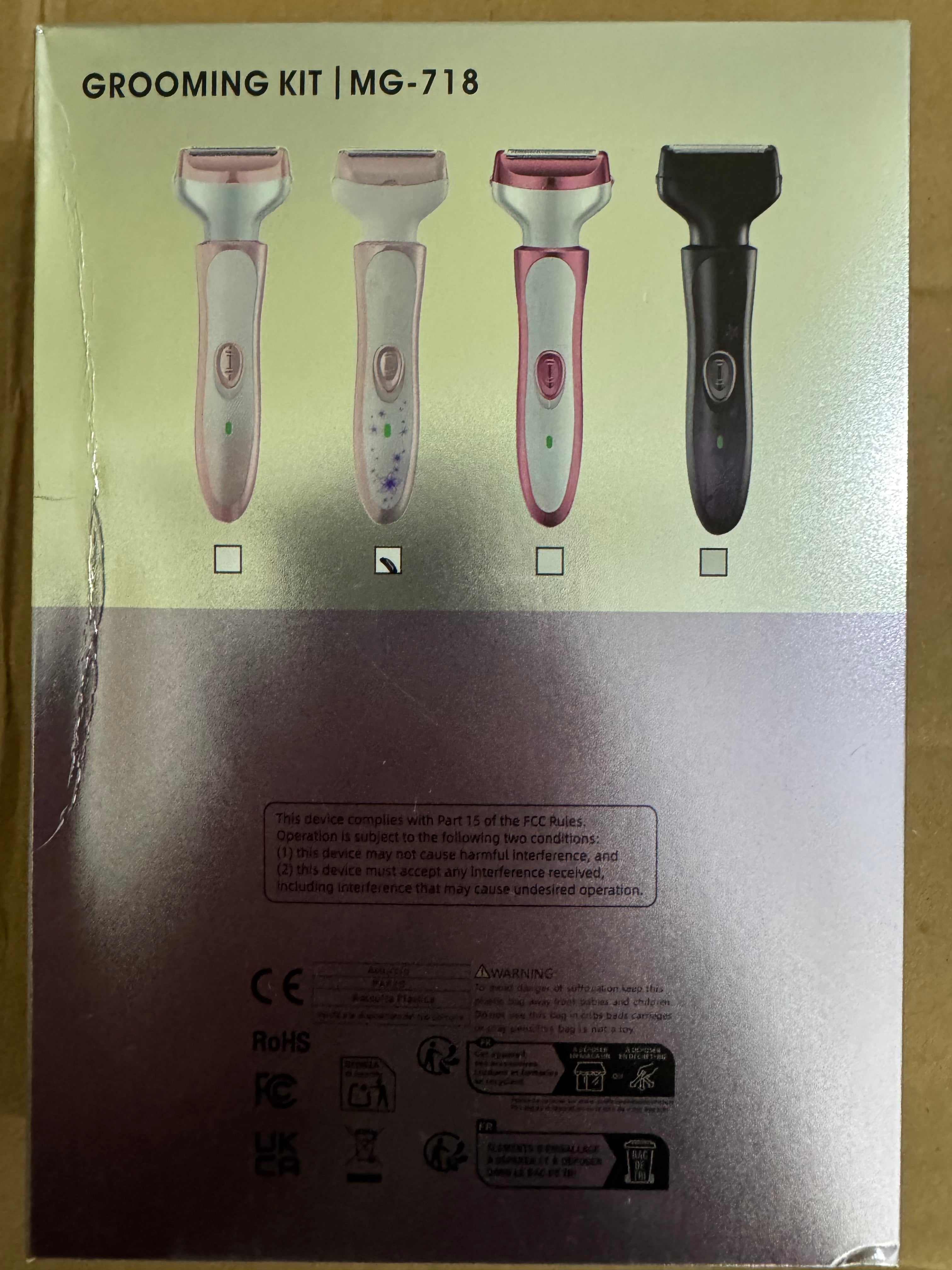 MG-718 4-in-1 Unisex Grooming Kit – Professional Trimmer Set