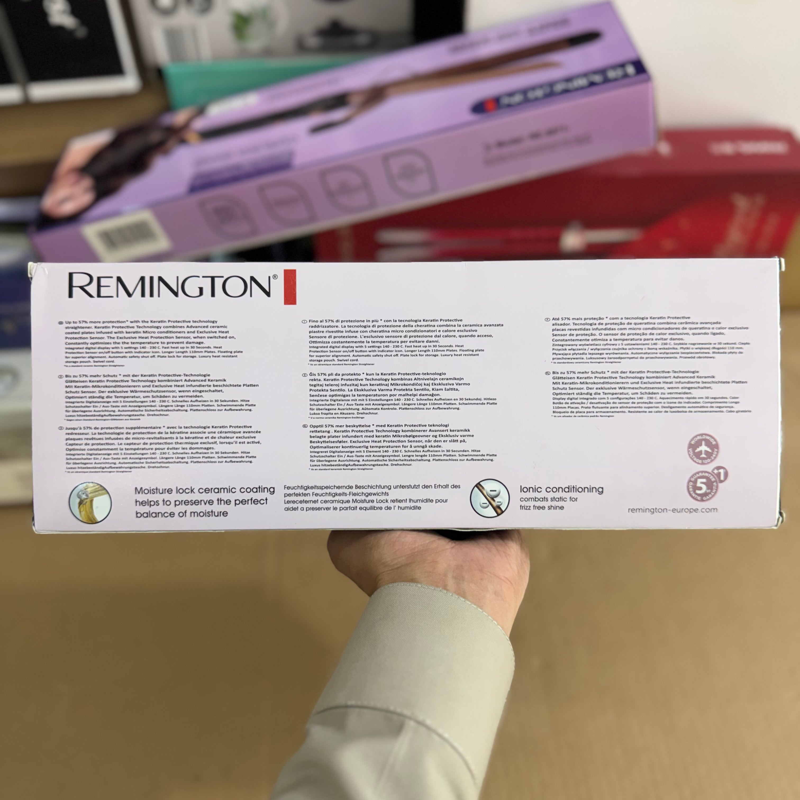 Remington Coconut Smooth Keratin Therapy Hair Straightener - Model RM-307 Lot Imported