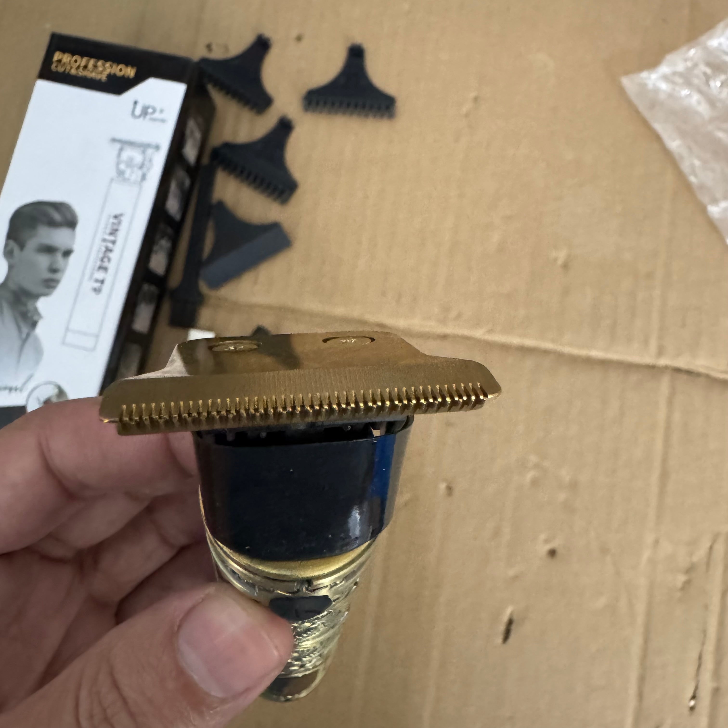 Vintage T9 Professional Hair Trimmer - Cordless Electric T-Blade Outliner for Men - USB Rechargeable Barber Grooming Kit