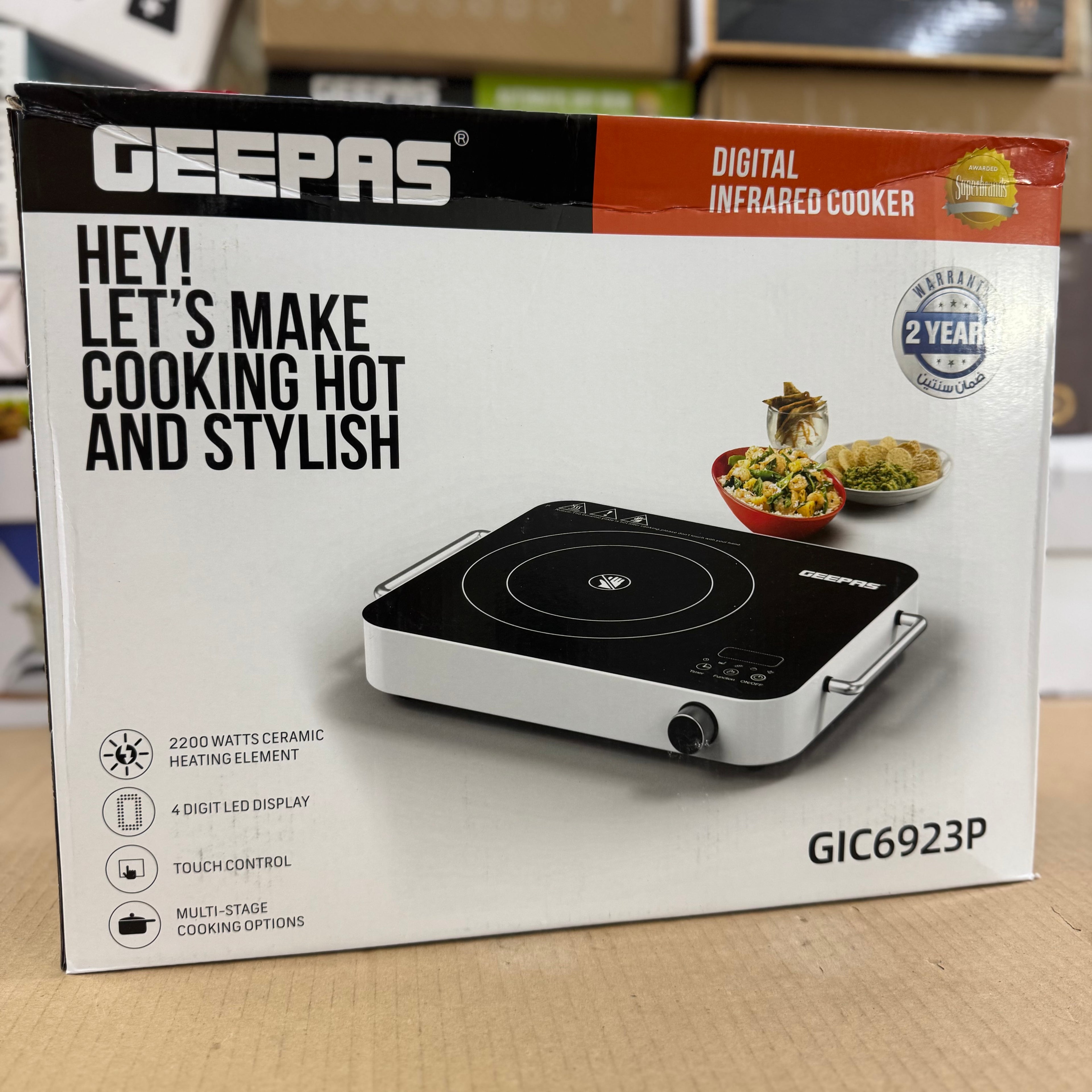 Geepas 2200W Digital Infrared Cooker GIC6923P – Heavy Duty 6months warranty