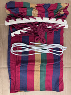 Heavy-Duty Portable Outdoor Hammock – Multi-Color Striped Lot Imported