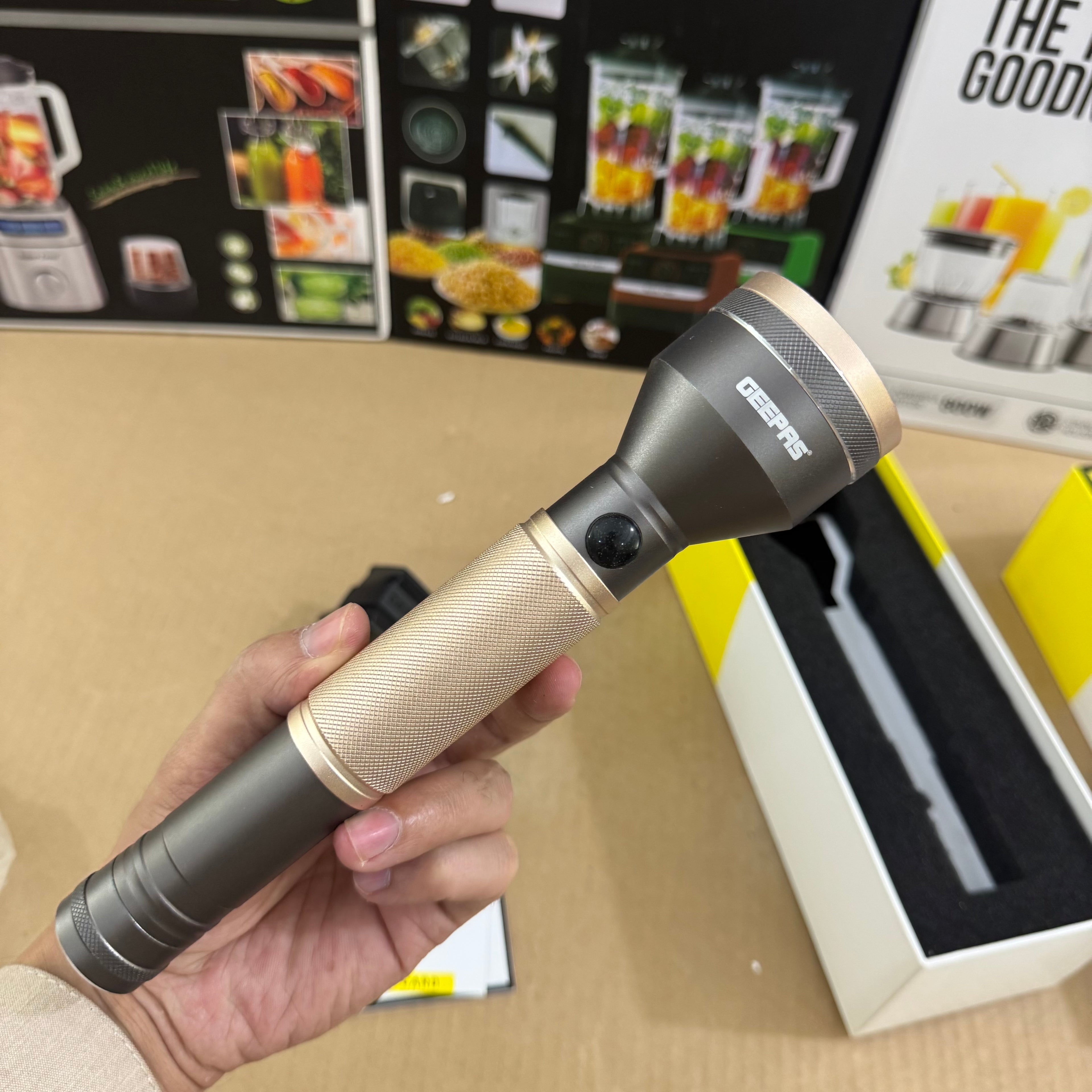 Geepas Rechargeable LED Flashlight GFL3827N
