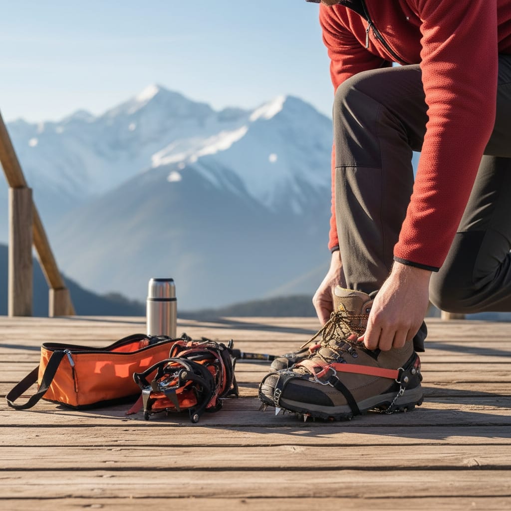 LOT Imported Anti-Slip Ice Snow Cleats Crampons (Pair for 1 Person) – Travel & Hiking