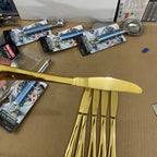 6 Pieces Premium Gold Stainless Steel Butter Knives Set