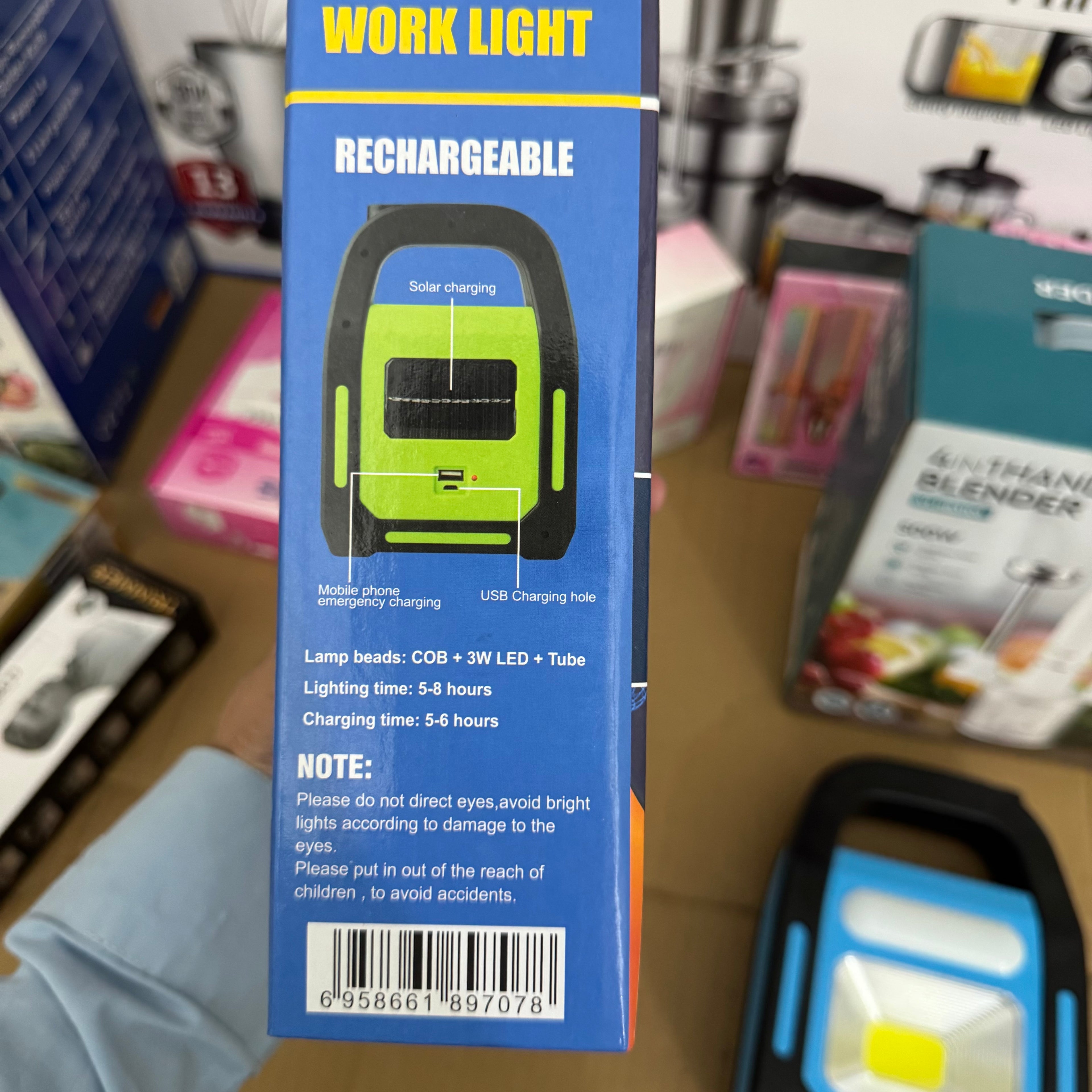 Hurry-bolt Solar Rechargeable LED Work Light & Emergency Power Bank