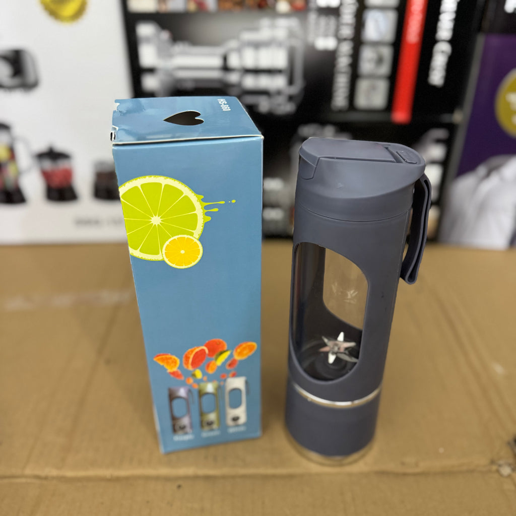 HS-860 Portable Juicing Cup Blender – USB Rechargeable Mini Smoothie Maker Bottle with Stainless Steel Blades