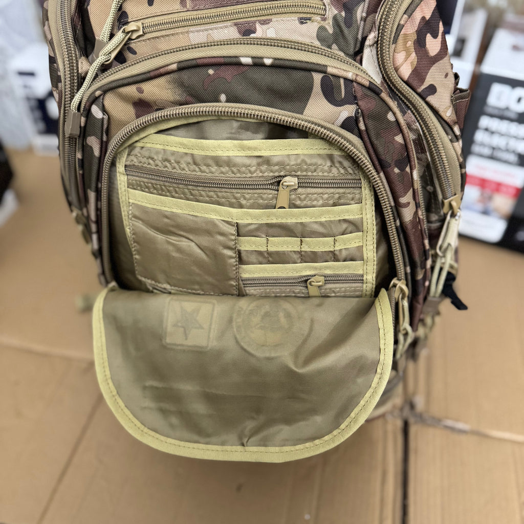50L Tactical Camouflage Backpack – Waterproof Multipurpose Travel & Outdoor Bag