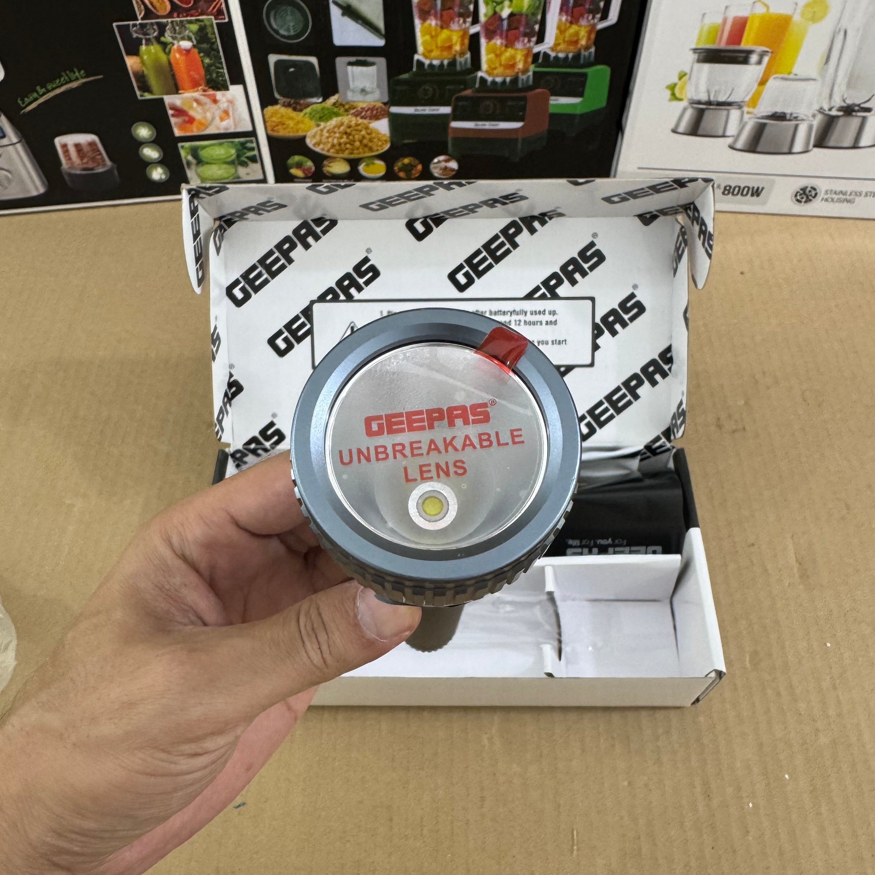 Geepas Rechargeable LED Flashlight GFL3827N