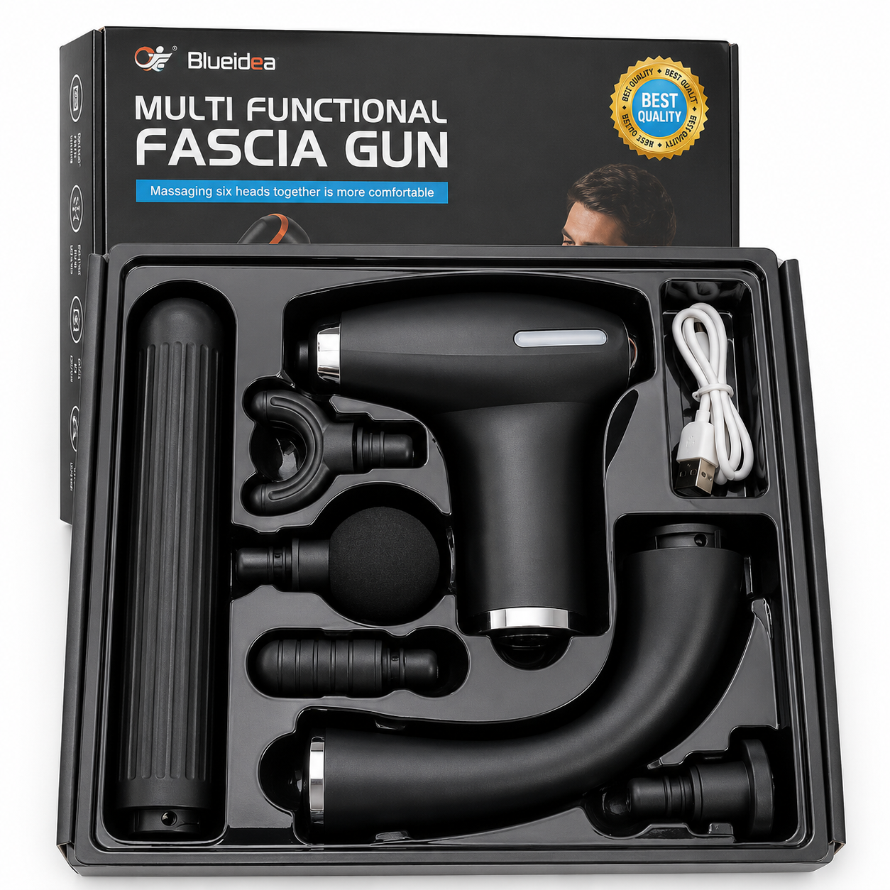 Multi functional fascia gun massager Bld-669
