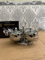 Lot Imported Stainless Steel Multipurpose Masala & Refreshment Set