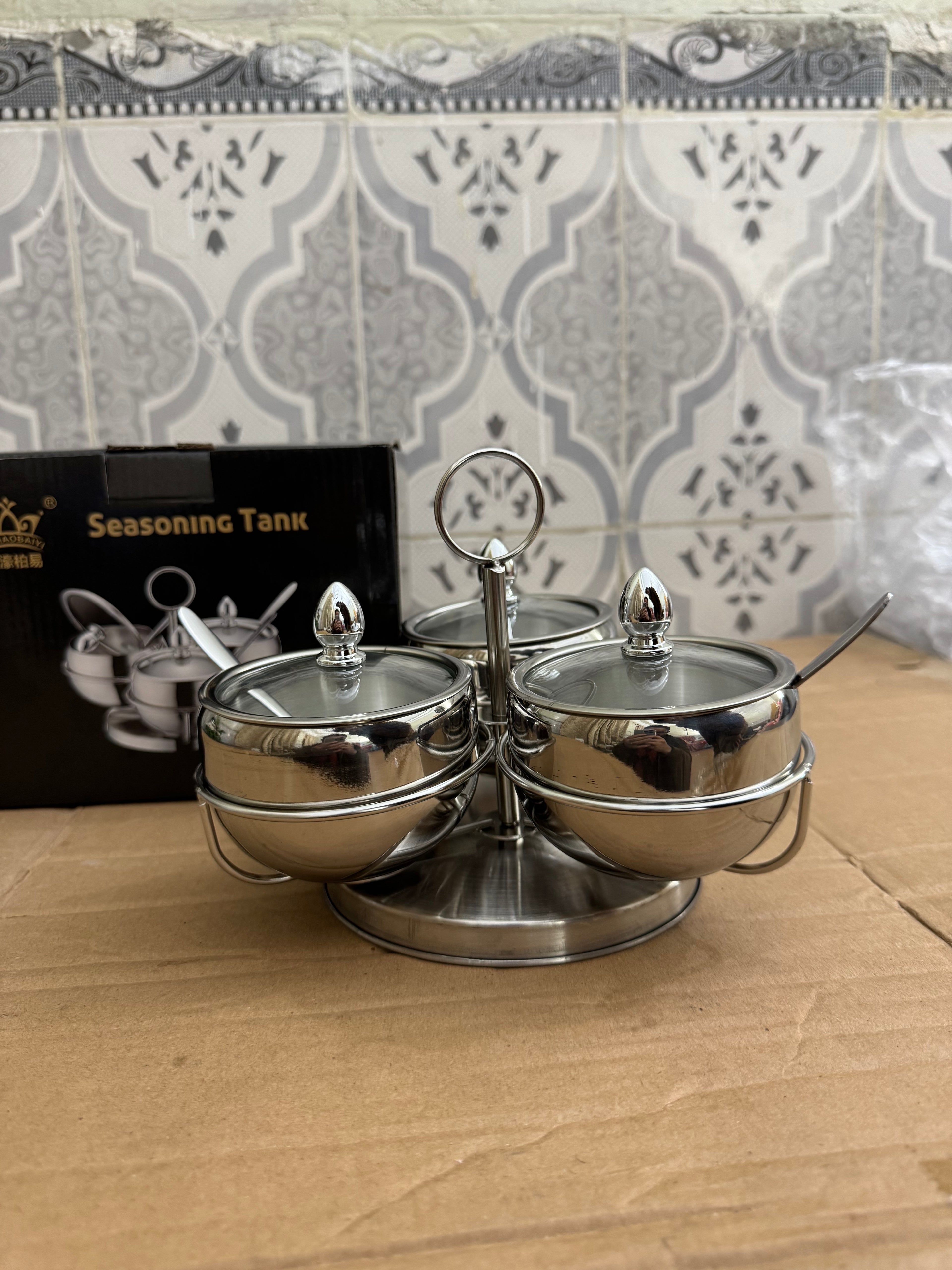 Lot Imported Stainless Steel Multipurpose Masala & Refreshment Set