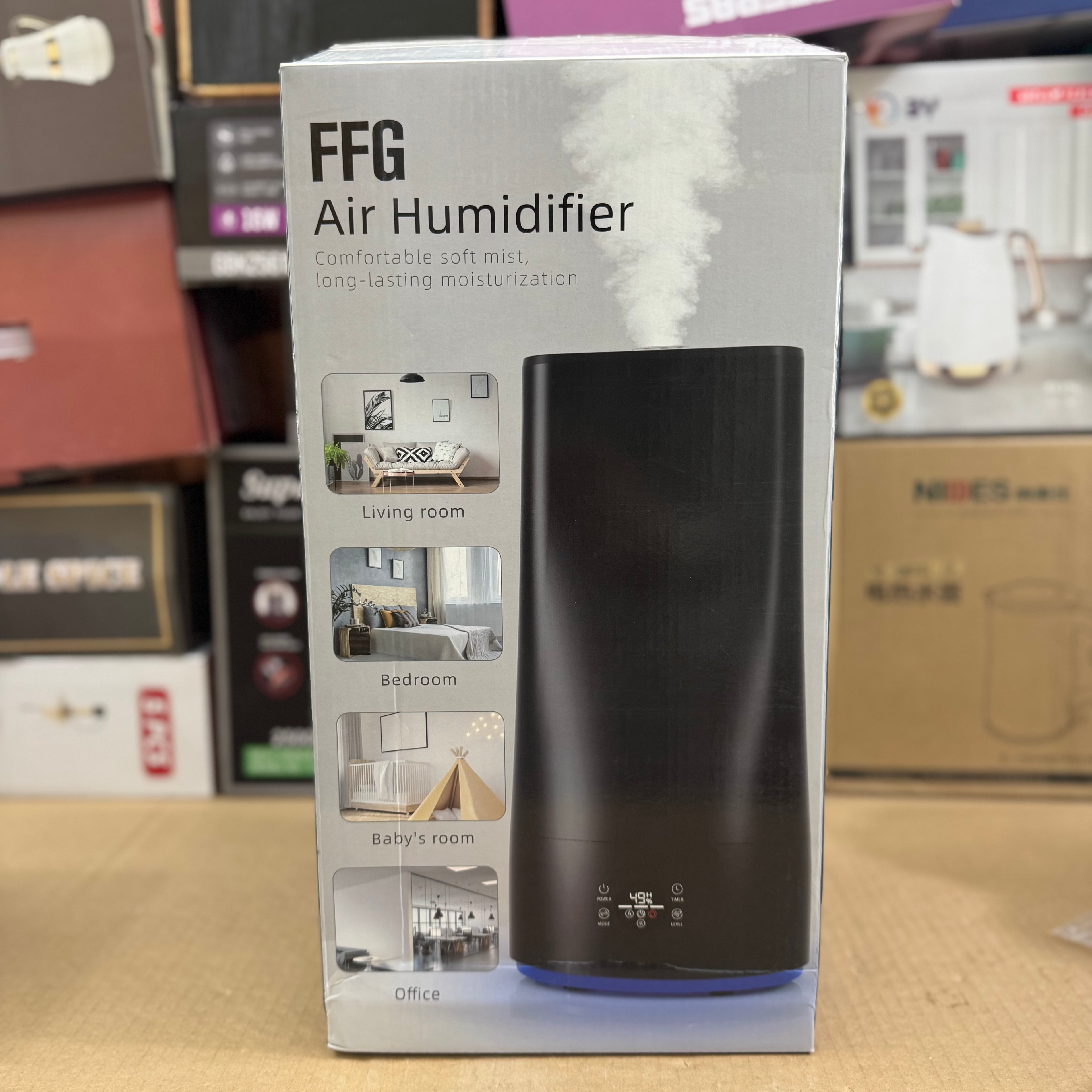 FFG Smart Air Humidifier - Ultrasonic Cool Mist Maker with Digital Display