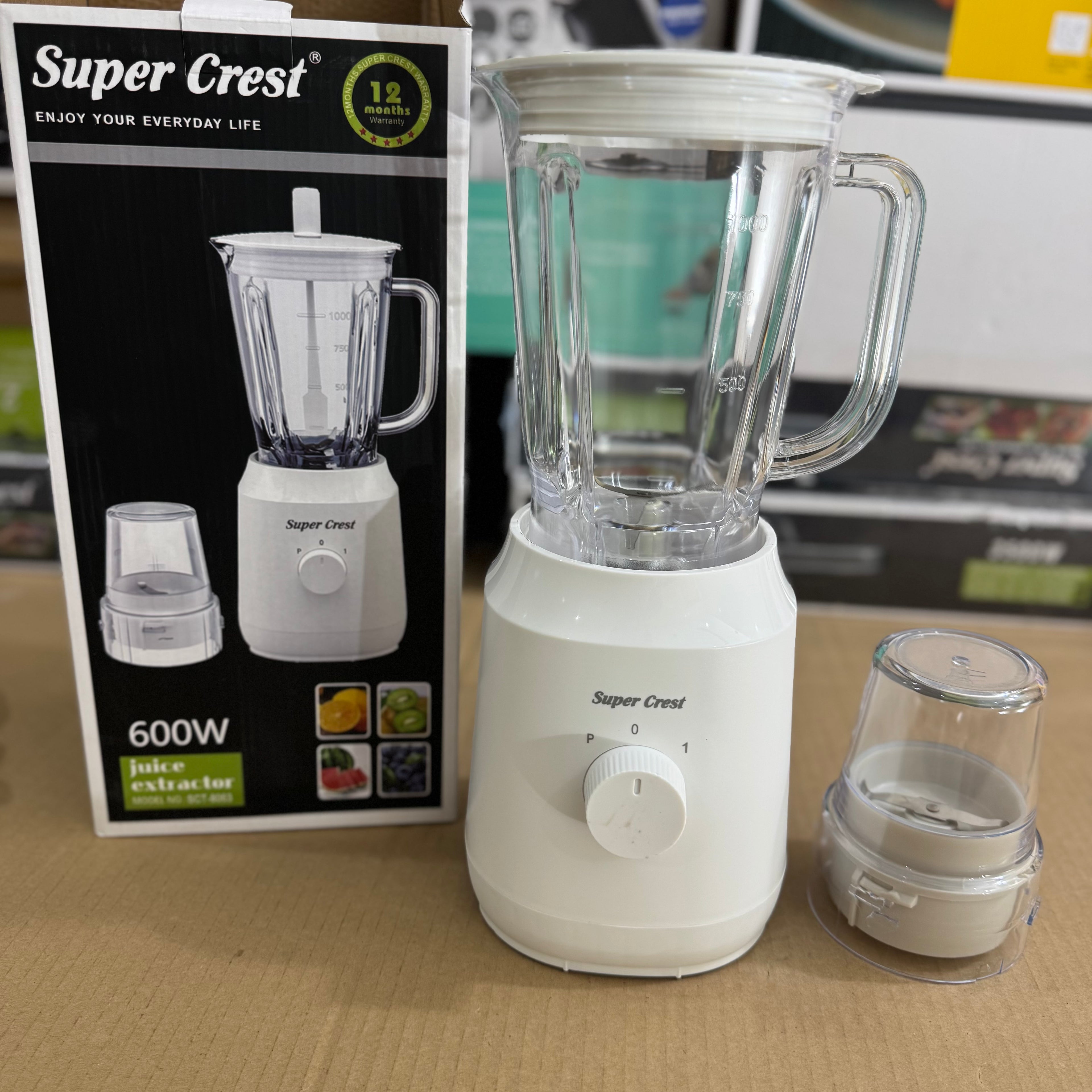 Super Crest 2-in-1 Juicer Extractor & Grinder - Model SCT-8063 Lot Imported