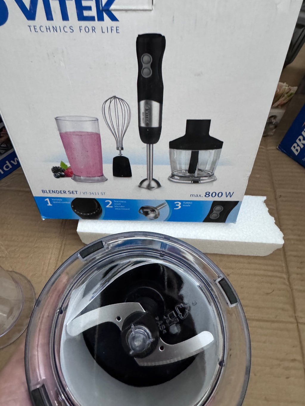 VITEK VT3411 ST Hand Blender Set 800W – Lot Imported | Multi-Function Blender for Kitchen