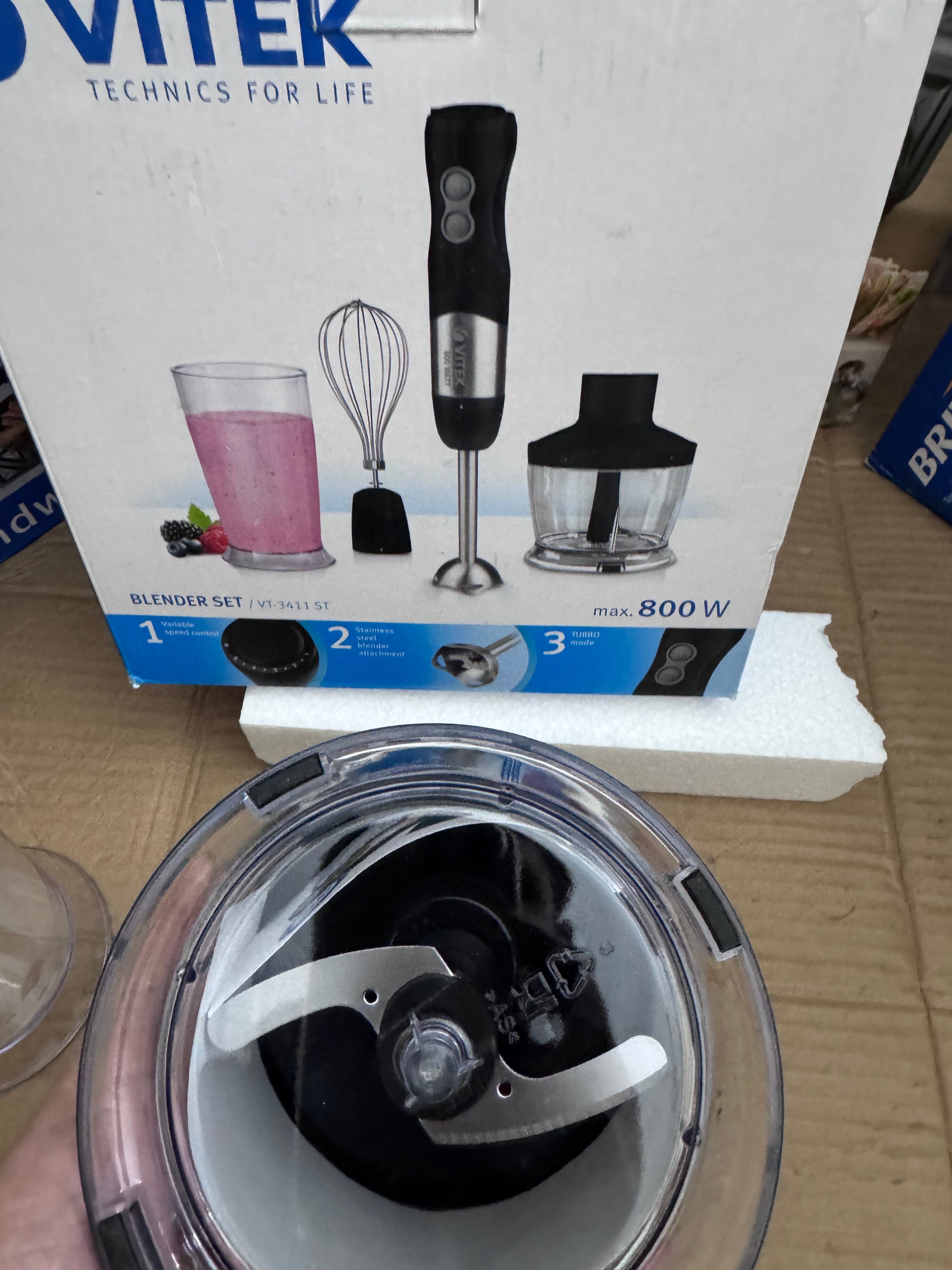 VITEK VT3411 ST Hand Blender Set 800W – Lot Imported | Multi-Function Blender for Kitchen