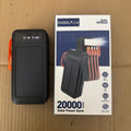 Dubai lot imported Kamal KPB025 20000mAh Solar Power Bank with Built-in Cables