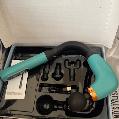 4D Facial Gun Massage – 9-Speed Deep Muscle Massage Gun with 4 Heads
