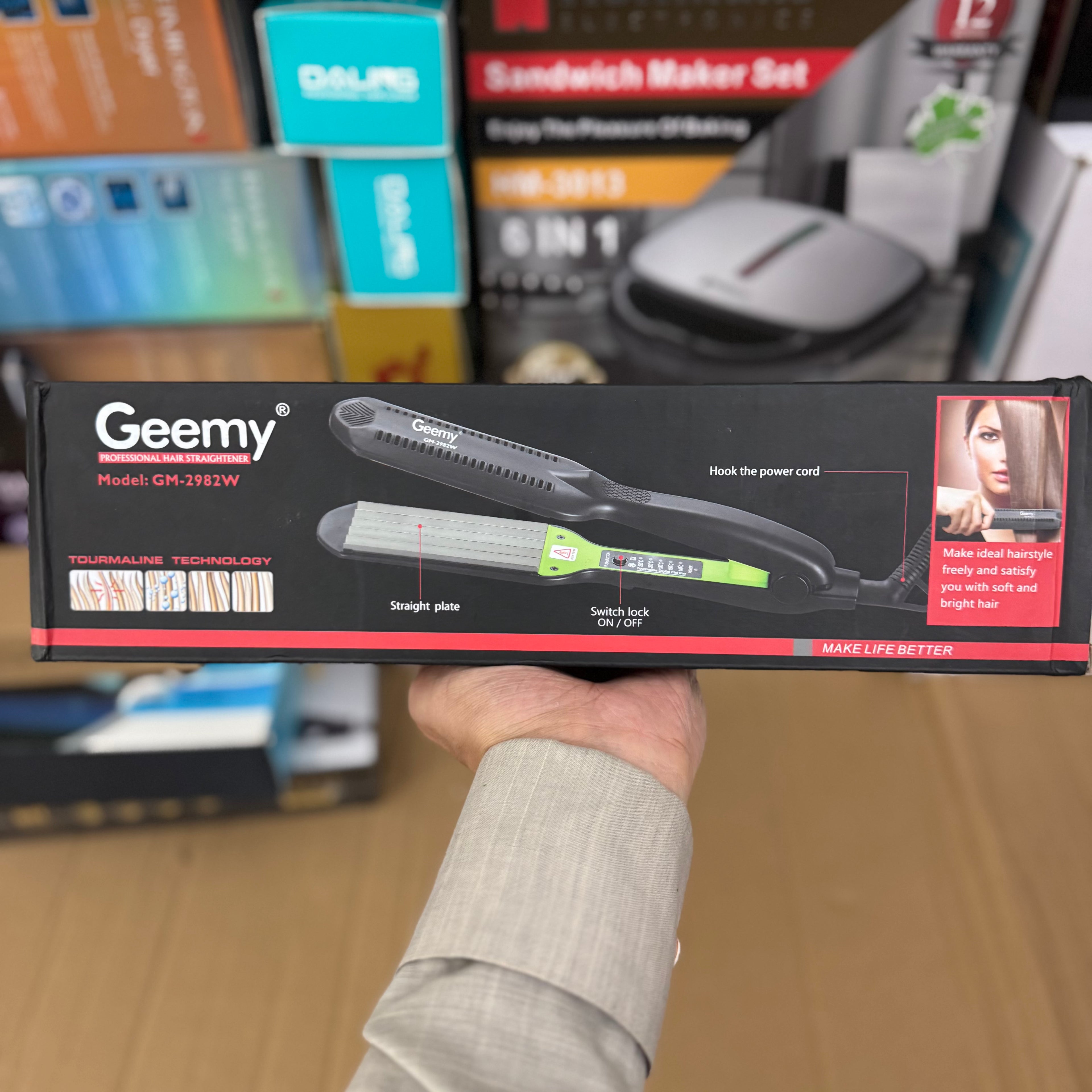Lot Imported Geemy Professional Hair Straightener Model GM-2982