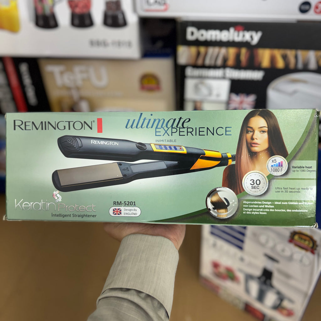 Remington Keratin Protect Intelligent Hair Straightener RM-5201 | Fast Heat, Adjustable Temperature, Ceramic Plates
