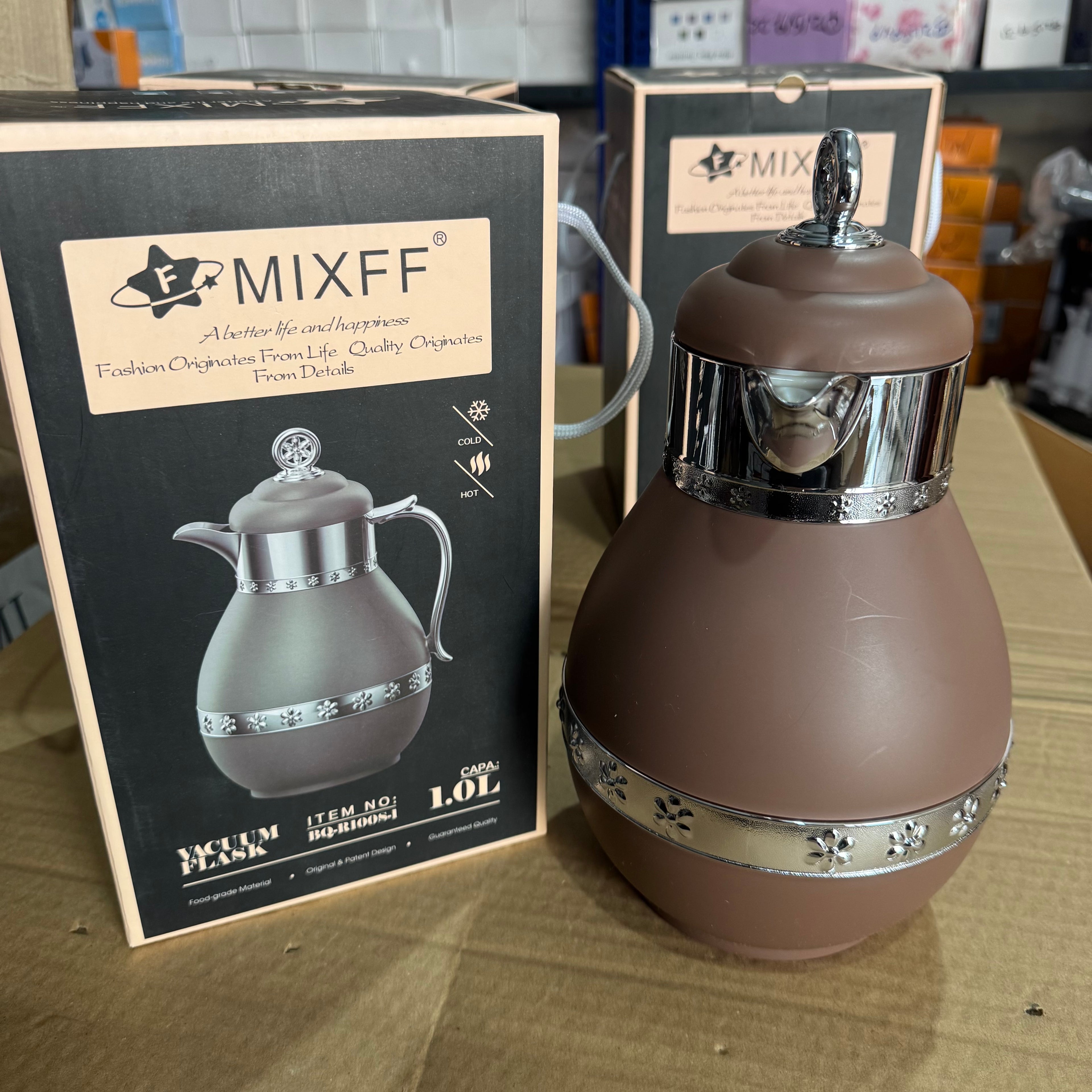 MIXFF 1.0L Vacuum Flask - Insulated Thermal Flask Lot Imported