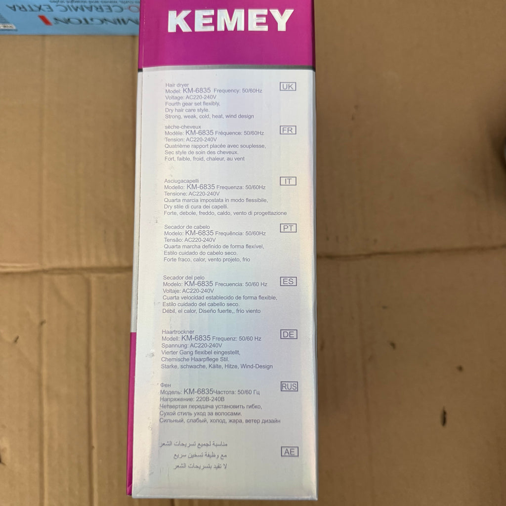 KEMEY KM-6835 Mini Folding Hair Dryer – Lot Imported