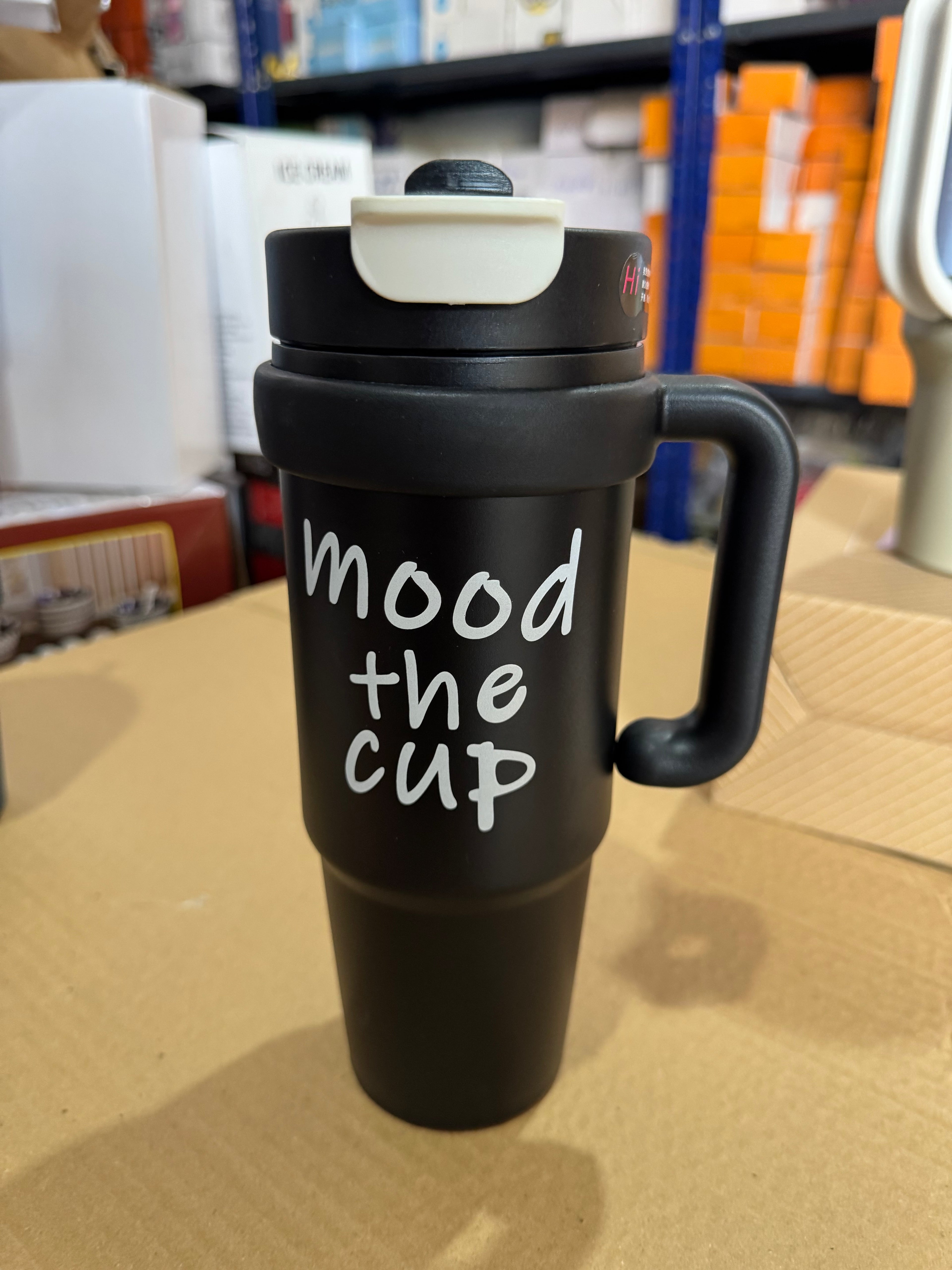 Mood the Cup 1200ml Insulated Tumbler | 40oz Travel Mug with Handle