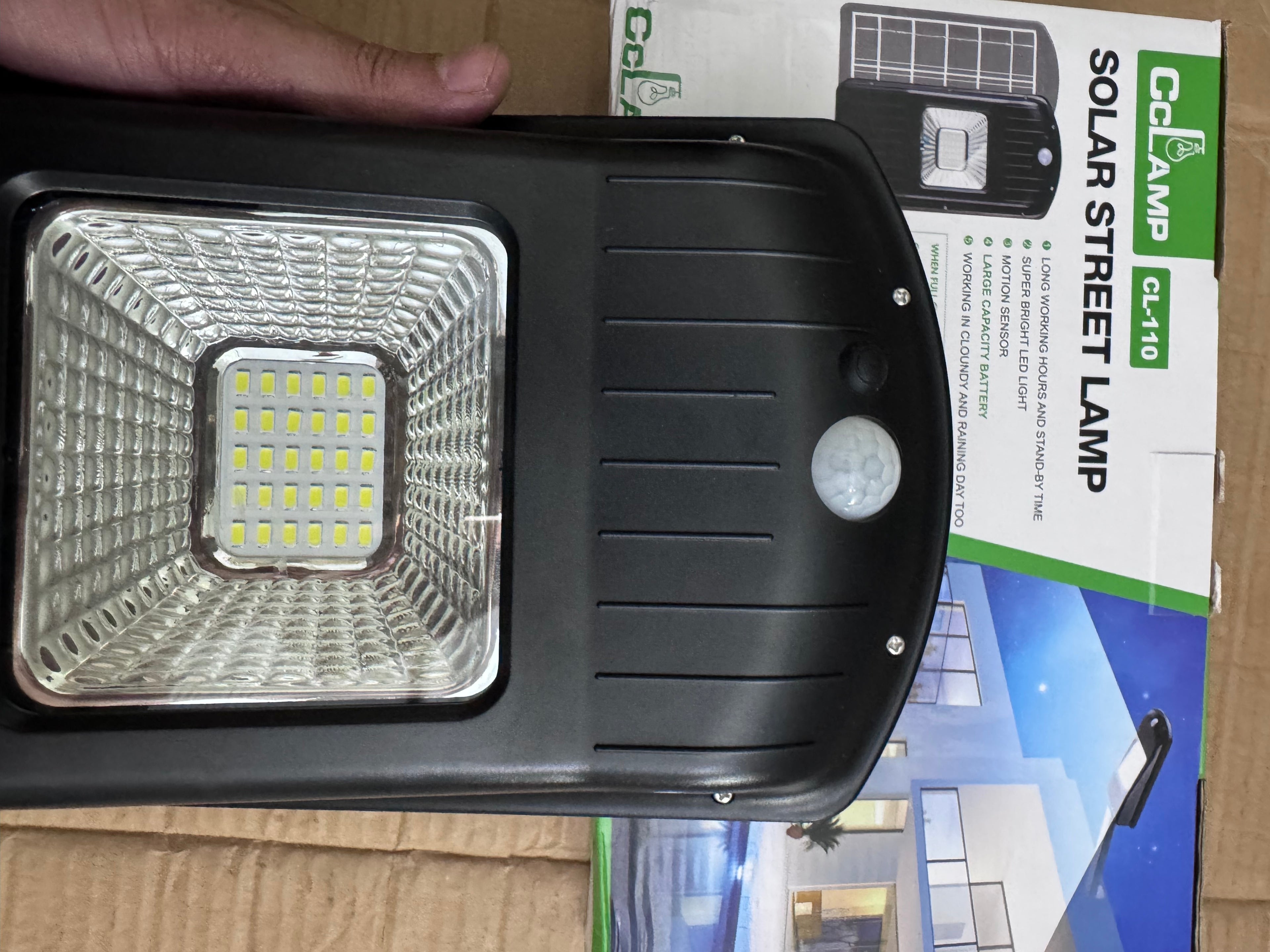 Lot Imported 30W Solar Street Lamp with Motion Sensor – Outdoor Waterproof LED Light Pakistan