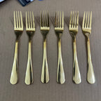 5 Pieces Premium Gold Stainless Steel Fork Set