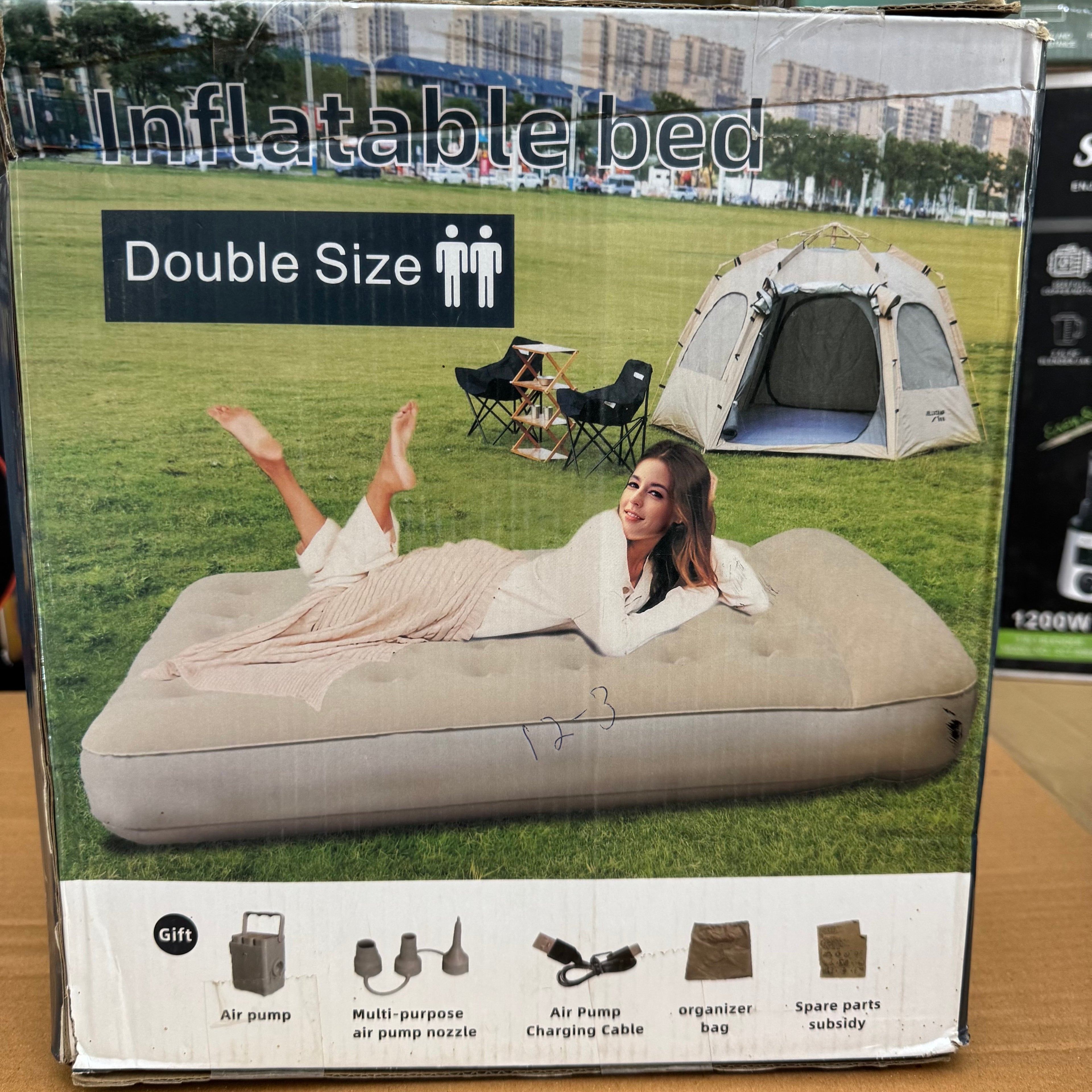 Double Size Inflatable Air Bed with Electric Pump  Lot Imported