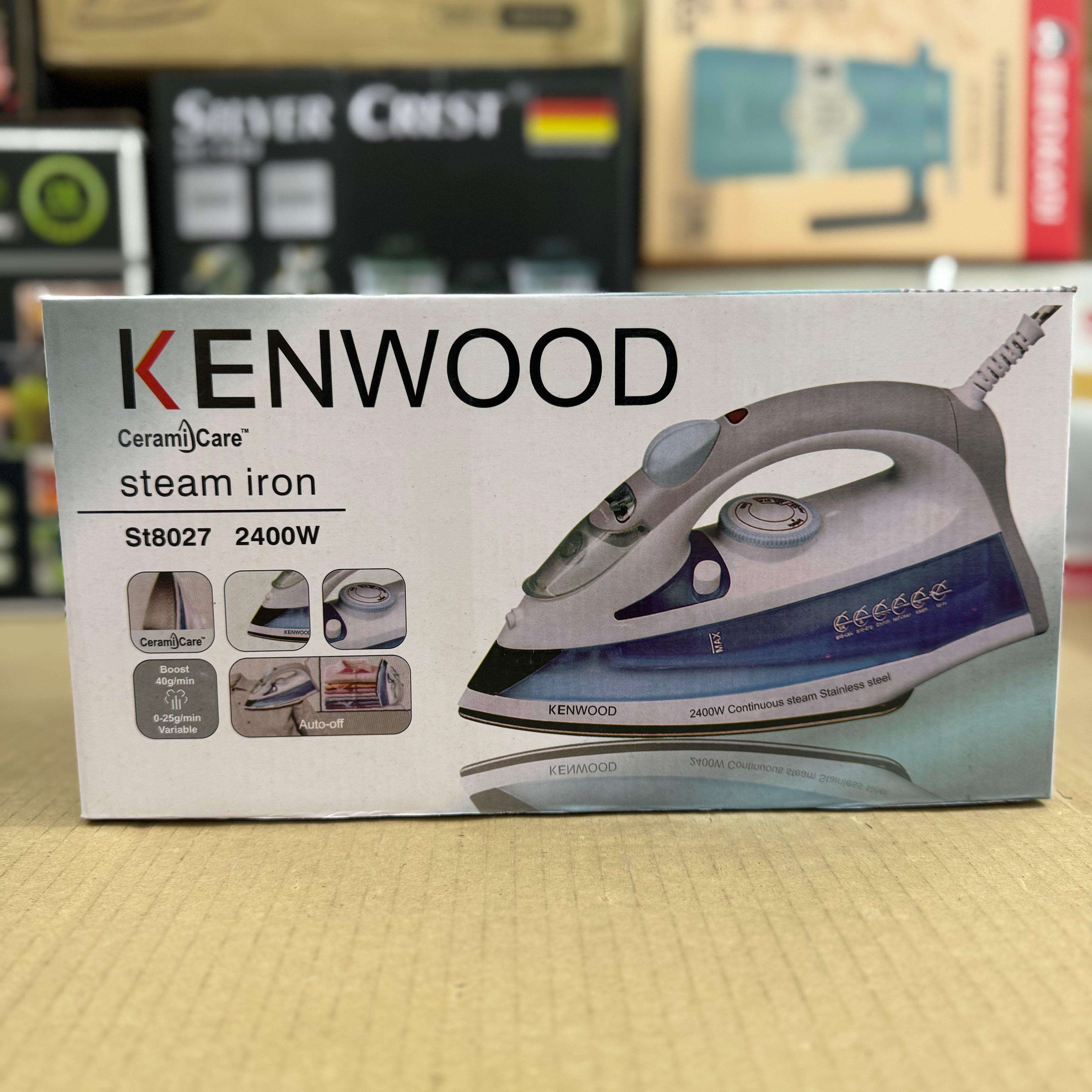 Kenwood Steam Iron ST8027 2400W Ceramic Soleplate – France