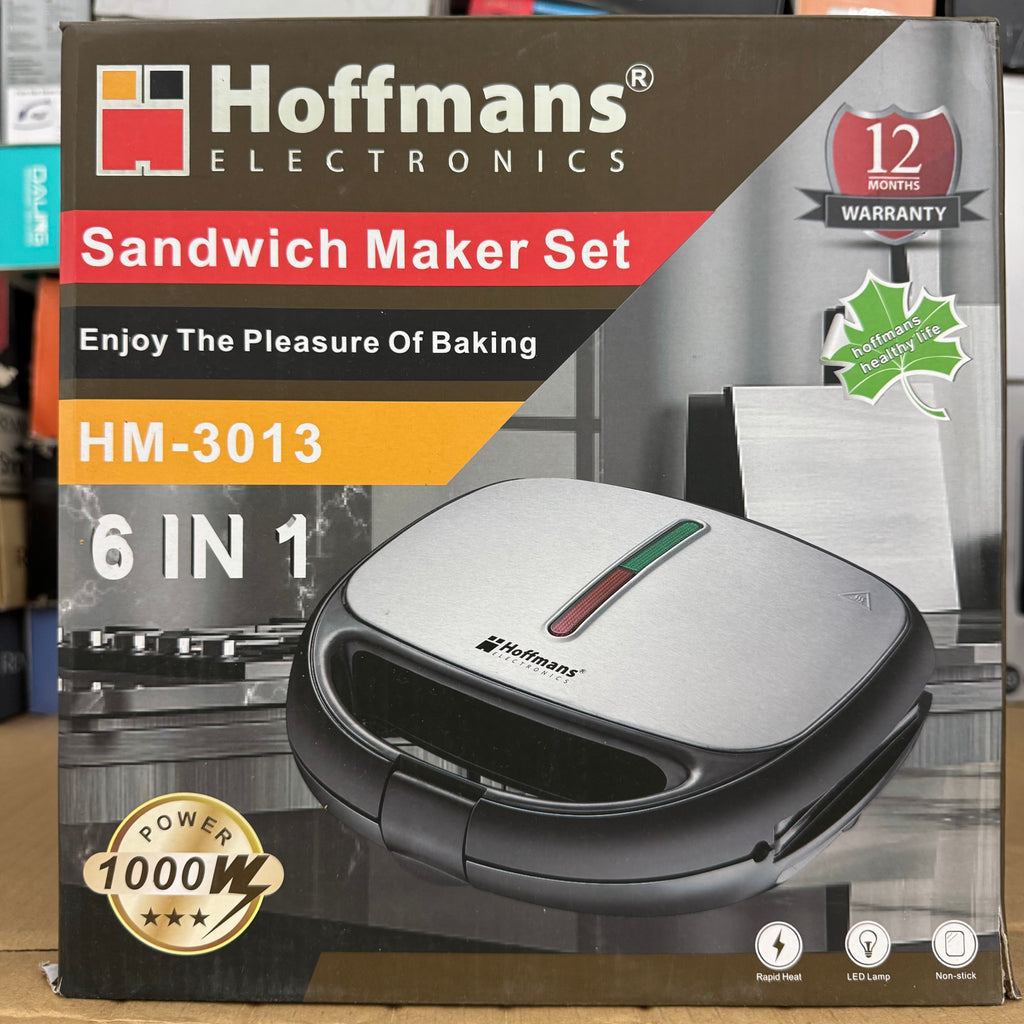 Lot Imported Hoffmans HM-3013 6-in-1 Sandwich Maker Set