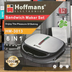 Lot Imported Hoffmans HM-3013 6-in-1 Sandwich Maker Set