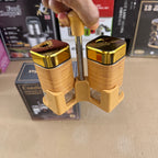 2-Piece Condiment & Spice Jar Set with Stand